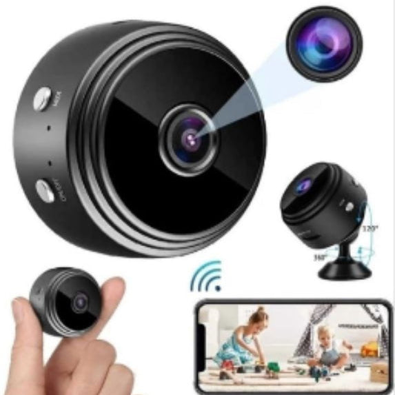 AB SmartEye Mini Wireless WiFi Security Camera | HD 1080p Indoor Video Recorder with Low Light Vision | Portable & Magnetic | Home, Office, and Baby Monitor